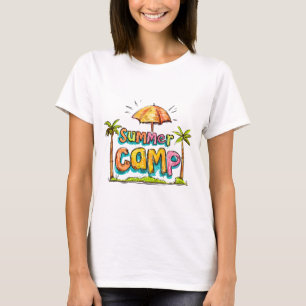 Summer Camp - farbenfrohe Sommercamp-Zeichen T-Shirt