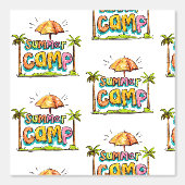 Summer Camp - farbenfrohe Sommercamp-Zeichen Tapete (Vorderseite)