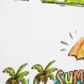 Summer Camp - farbenfrohe Sommercamp-Zeichen Tapete (Naht)