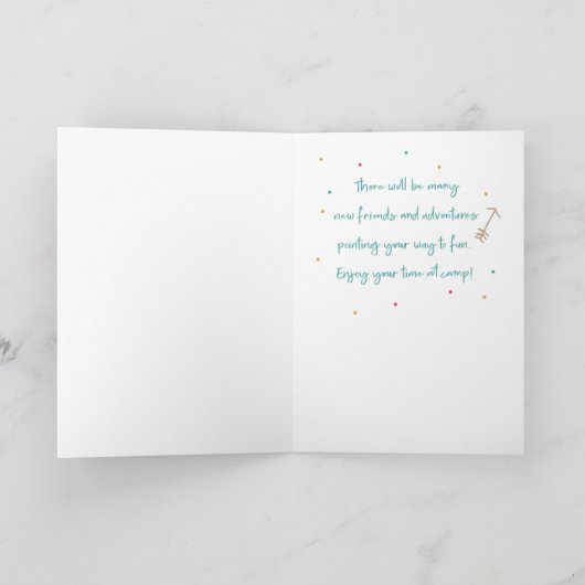 Summer Camp Fun Sign Karte (Innenseite)