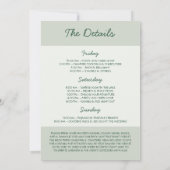 Summer Camp Gingham Bachelorette Wochenende Einladung (Rückseite)