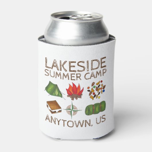 Summer Camp Kompass Campfire S'mores Zelt Trailmix Dosenkühler (Kanne Vorderseite)