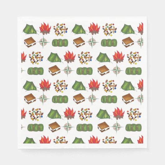 Summer Camp Kompass Campfire S'mores Zelt Trailmix Serviette (Vorderseite)