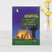 Summer Camp - Miss you - Grandson Karte (Gelbe Blume)