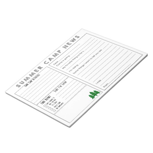 Summer Camp News Notizblock (angewinkelt)