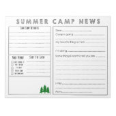 Summer Camp News Notizblock (Vorderseite)