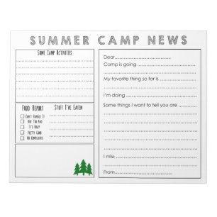 Summer Camp News Notizblock