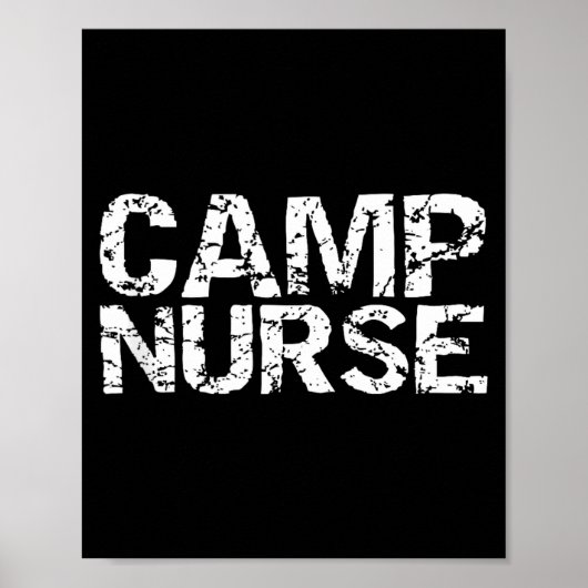 Summer Camp Nurse Gift Appreciation Idea For Camp Poster (Vorne)