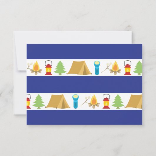 Summer Camp Personalisiert Flat Mitteilungskarten (Rückseite)