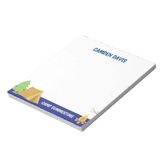 Summer Camp Personalisiert Notepad Notizblock (Rotiert)