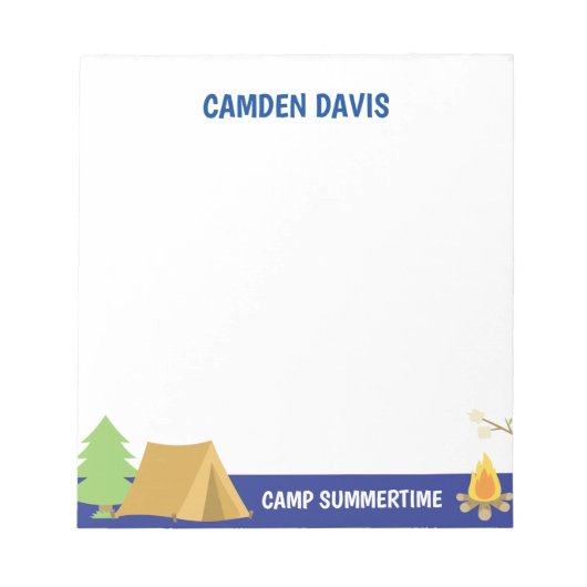 Summer Camp Personalisiert Notepad Notizblock (Vorderseite)