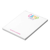 Summer Camp Personalisiert Notepad Notizblock (Rotiert)