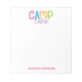 Summer Camp Personalisiert Notepad Notizblock (Vorderseite)