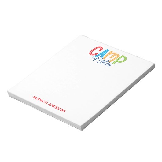 Summer Camp Personalisiert Notepad Notizblock (Rotiert)