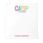 Summer Camp Personalisiert Notepad Notizblock (Vorderseite)