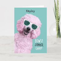 Summer Camp Pink Poodle Hallo von Zuhause