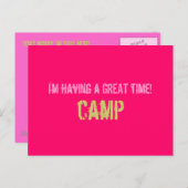 Summer Camp Postcard - Hot Pink Postkarte (Vorne/Hinten)