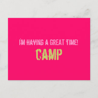 Summer Camp Postcard - Hot Pink Postkarte