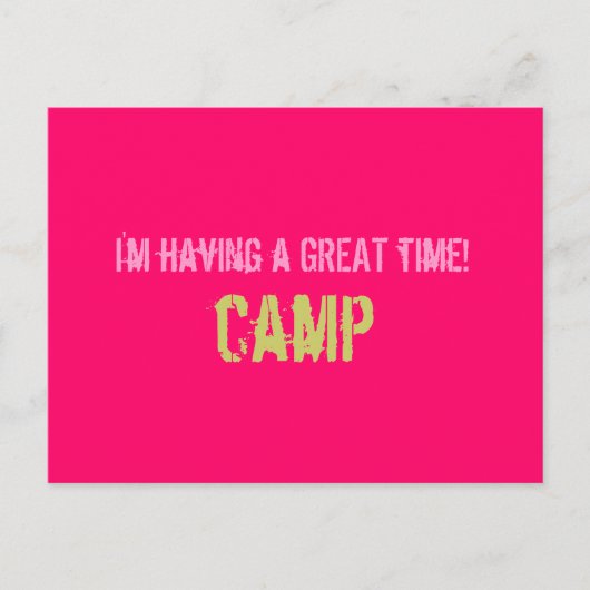 Summer Camp Postcard - Hot Pink Postkarte (Vorderseite)