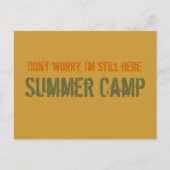 Summer Camp Postcard Postkarte (Vorderseite)