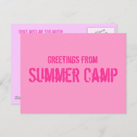 Summer Camp Postcard Postkarte (Vorne/Hinten)