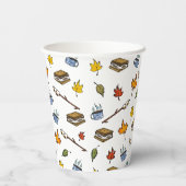 Summer Camp S'mores Campfire Happy Camper Bonfire Pappbecher (Rückseite)