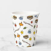 Summer Camp S'mores Campfire Happy Camper Bonfire Pappbecher (Vorderseite)