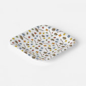 Summer Camp S'mores Campfire Happy Camper Bonfire Pappteller (Gewinkelt)