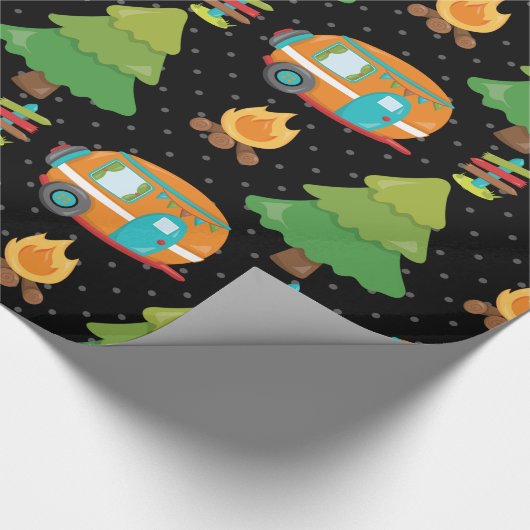 Summer Camp - Wählen Sie Ihre Hintergrundfarbe Geschenkpapier (Ecke)