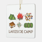 Summer Camp Zelt Campfire Kompass Keramikornament (Links)