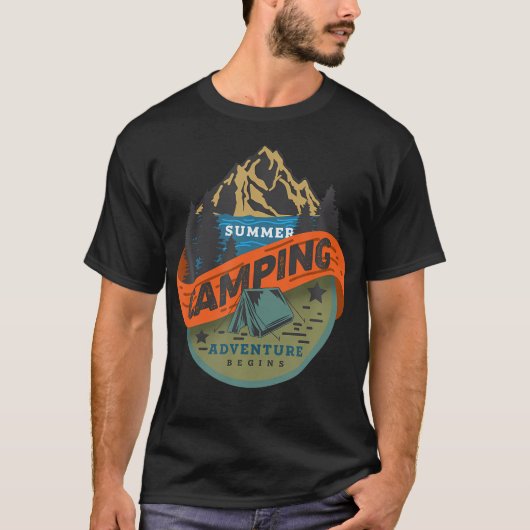 Summer Camping Adventure beginnt T-Shirt (Vorderseite)