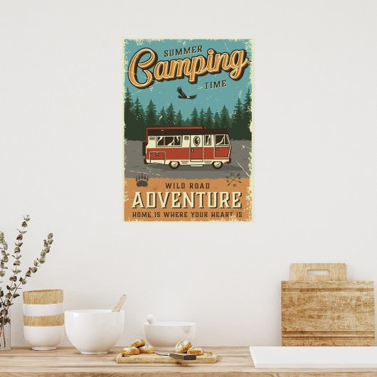 Summer Camping Poster (Küche)