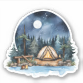 Summer Camping Vinyl Sticker (Vorderseite)