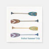 Summer Canoe Family Trip custom napkins Serviette (Vorderseite)