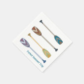 Summer Canoe Family Trip custom napkins Serviette (Ecke)