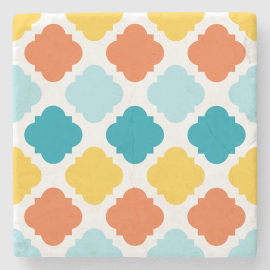 Summer Carnival Pattern Steinuntersetzer (Vorderseite)