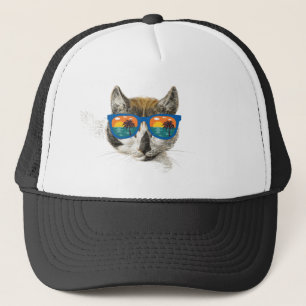 Summer Cat Funny Cat Truckerkappe