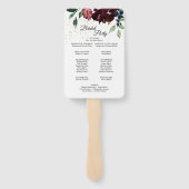 Summer Celebration Wedding Program Hand Fan Fächer (Rückseite)