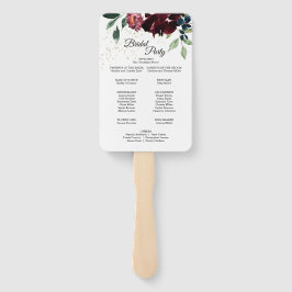 Summer Celebration Wedding Program Hand Fan Fächer