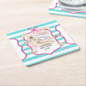 Summer Chic Beach and Waves Brautparty Rechteckiger Pappuntersetzer (angewinkelt)