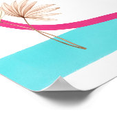 Summer Chic Beach and Waves Bridal Shower Welcome Poster (Ecke)