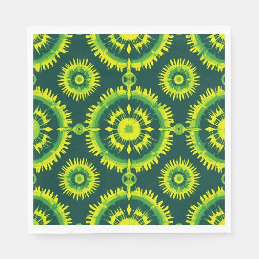 Summer Chic Luncheon Napkins Circles Design Serviette (Vorderseite)