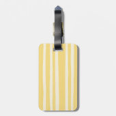 Summer Chic Retro Yellow Stripes Personalized Gepäckanhänger (Rückseite vertikal)