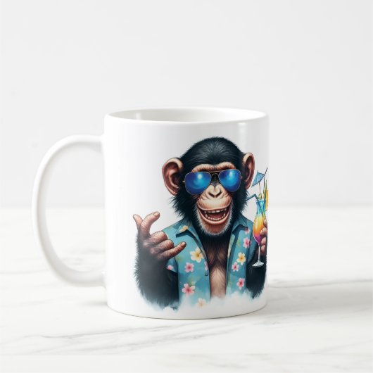 Summer Chill Chimp Chillin - Sonnenbrille & Cockta Kaffeetasse (Links)