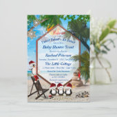 Summer Christmas Baby Dusche Einladung (Stehend Vorderseite)