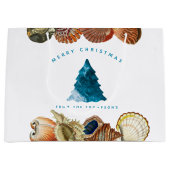 Summer Christmas Beach Seashell Individuelle Name Große Geschenktüte (Vorderseite)