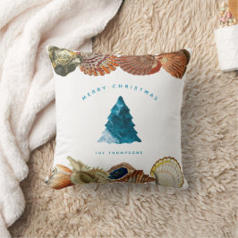 Summer Christmas Beach Seashell Individuelle Name Kissen