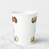 Summer Christmas Beach Seashell Individuelle Name Pappbecher (Links)