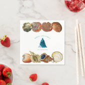 Summer Christmas Beach Seashell Individuelle Name Serviette (Beispiel)