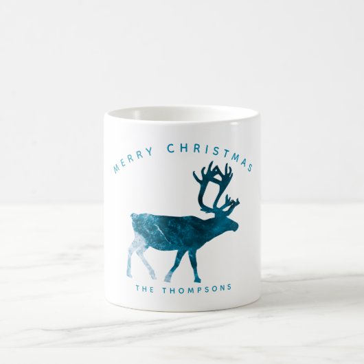 Summer Christmas Beach Seashell Reindeer Kaffeetasse (Mittel)
